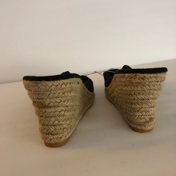 NWOT Old Navy Knotted Bow Canvas Espadrille Wedges - Picture 7 of 7